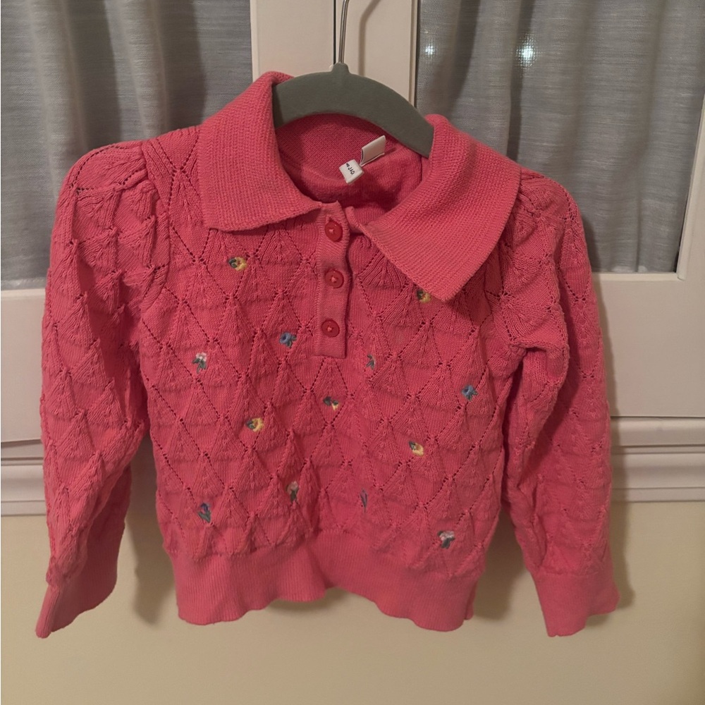Janie and Jack Coral Knit Sweater